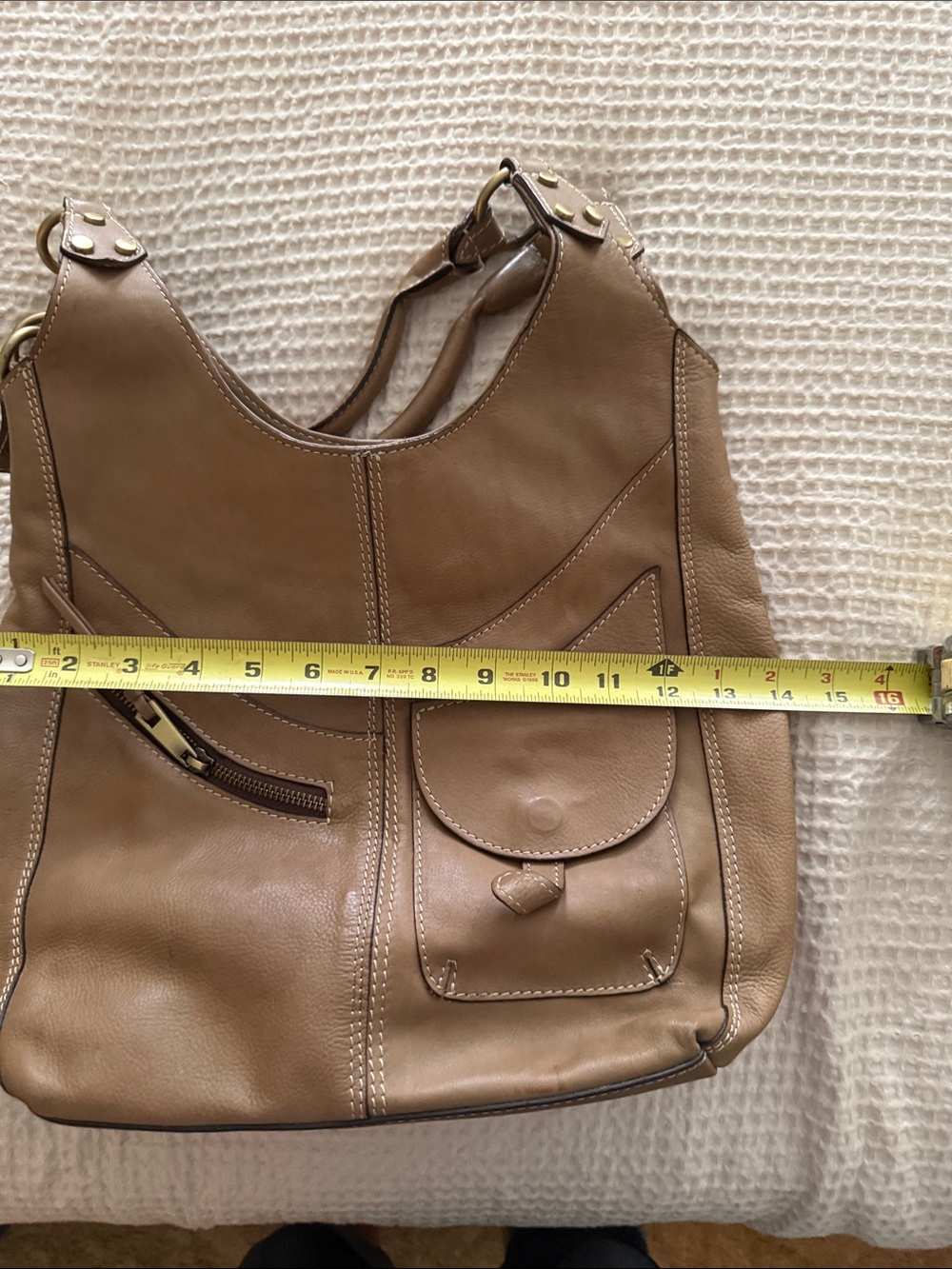 Sundance tan leather handbag